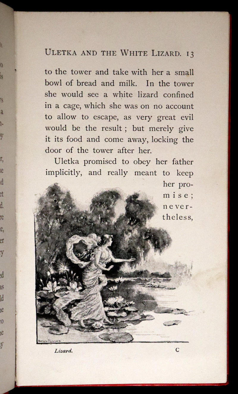 1895 Rare First Edition - Uletka and the White Lizard, Fairy Tale by the Hungarian Baroness Emma Orczy.