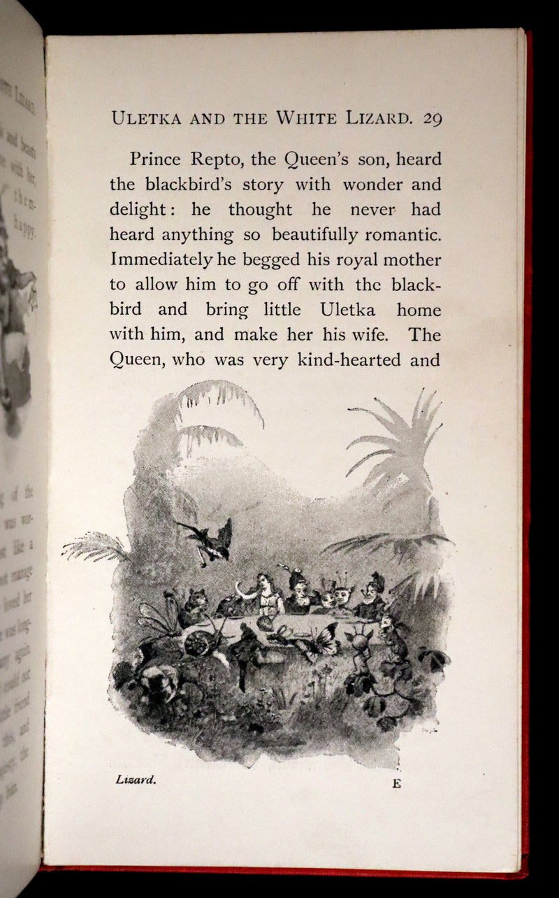 1895 Rare First Edition - Uletka and the White Lizard, Fairy Tale by the Hungarian Baroness Emma Orczy.