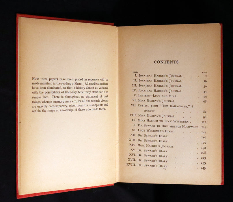 1913 Rare Edition - DRACULA by Bram Stoker, a Gothic Vampire Story.