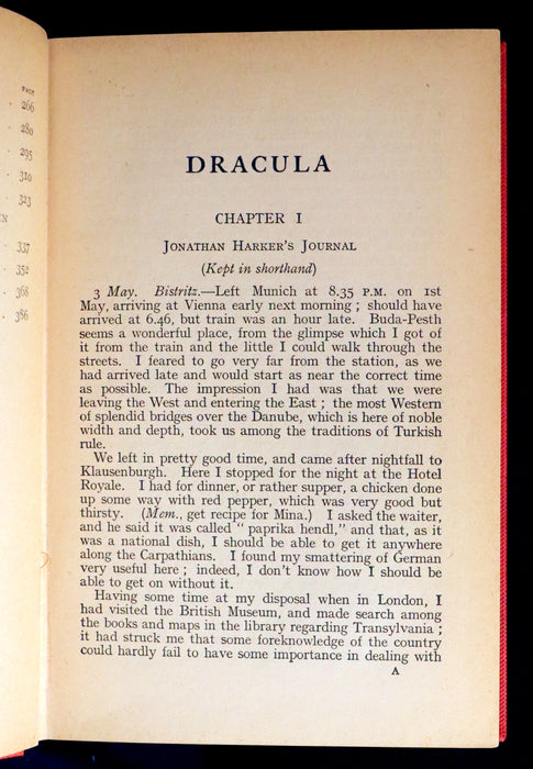 1913 Rare Edition - DRACULA by Bram Stoker, a Gothic Vampire Story.