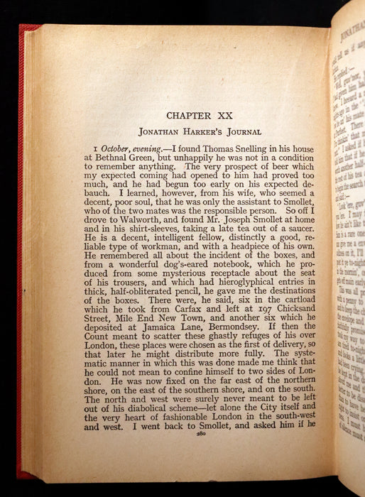 1913 Rare Edition - DRACULA by Bram Stoker, a Gothic Vampire Story.