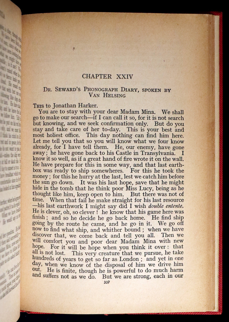 1913 Rare Edition - DRACULA by Bram Stoker, a Gothic Vampire Story.