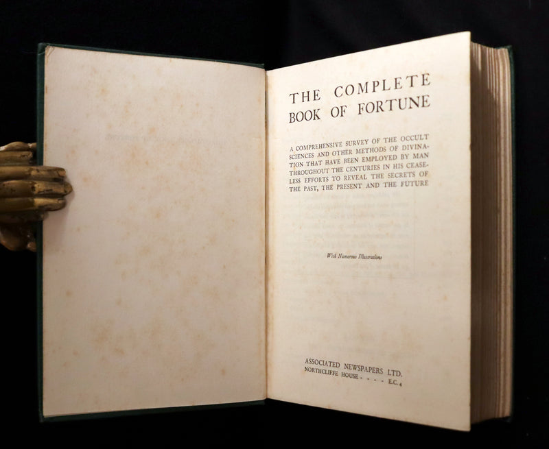 1935 Scarce Book - The Complete Book of Fortune A Comprehensive Survey Of The Occult Sciences & Other Methods Of Divination.