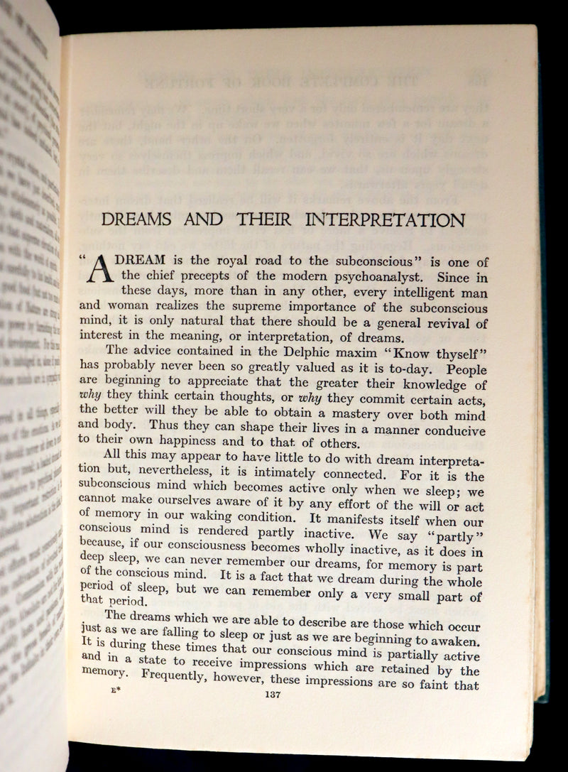 1935 Scarce Book - The Complete Book of Fortune A Comprehensive Survey Of The Occult Sciences & Other Methods Of Divination.