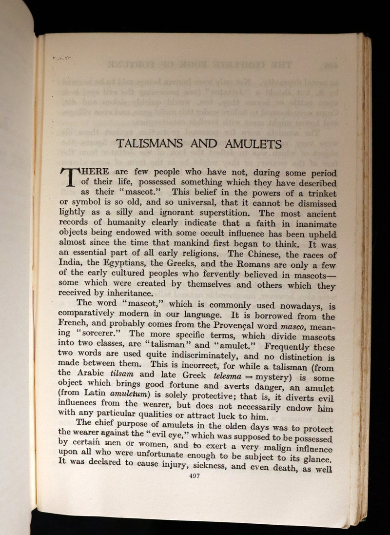 1935 Scarce Book - The Complete Book of Fortune A Comprehensive Survey Of The Occult Sciences & Other Methods Of Divination.