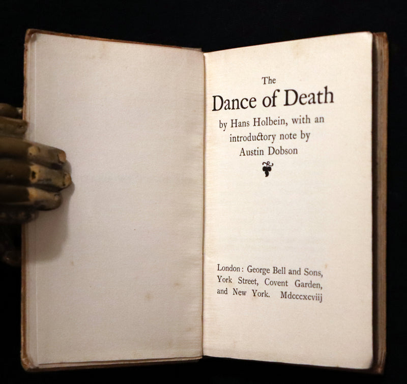 1898 Scarce Book -The DANCE of DEATH - Danse Macabre by Hans Holbein, illustrated.