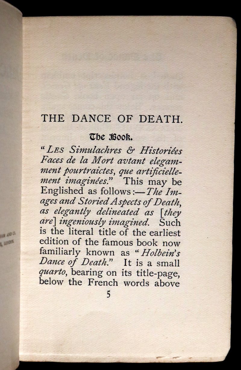 1898 Scarce Book -The DANCE of DEATH - Danse Macabre by Hans Holbein, illustrated.