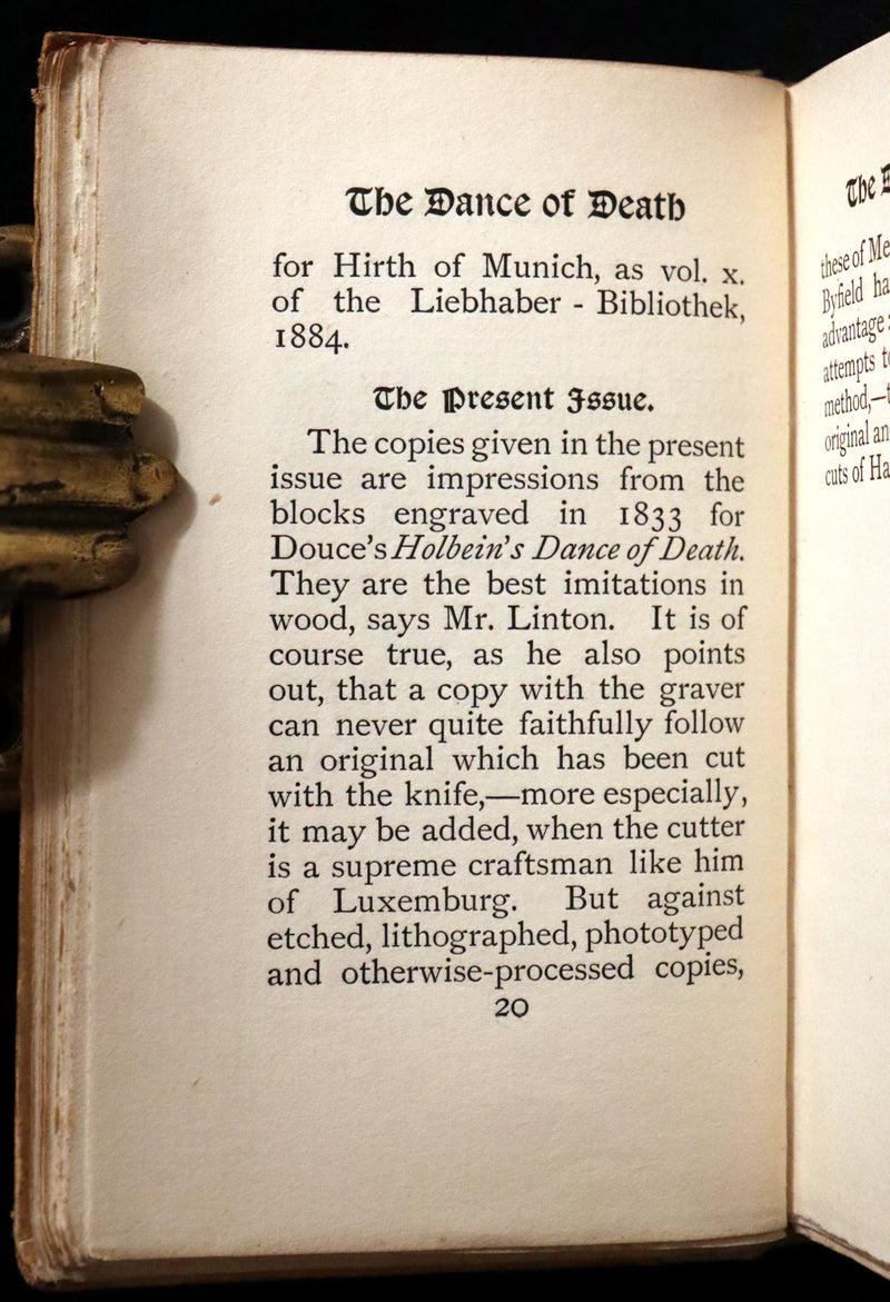 1898 Scarce Book -The DANCE of DEATH - Danse Macabre by Hans Holbein, illustrated.