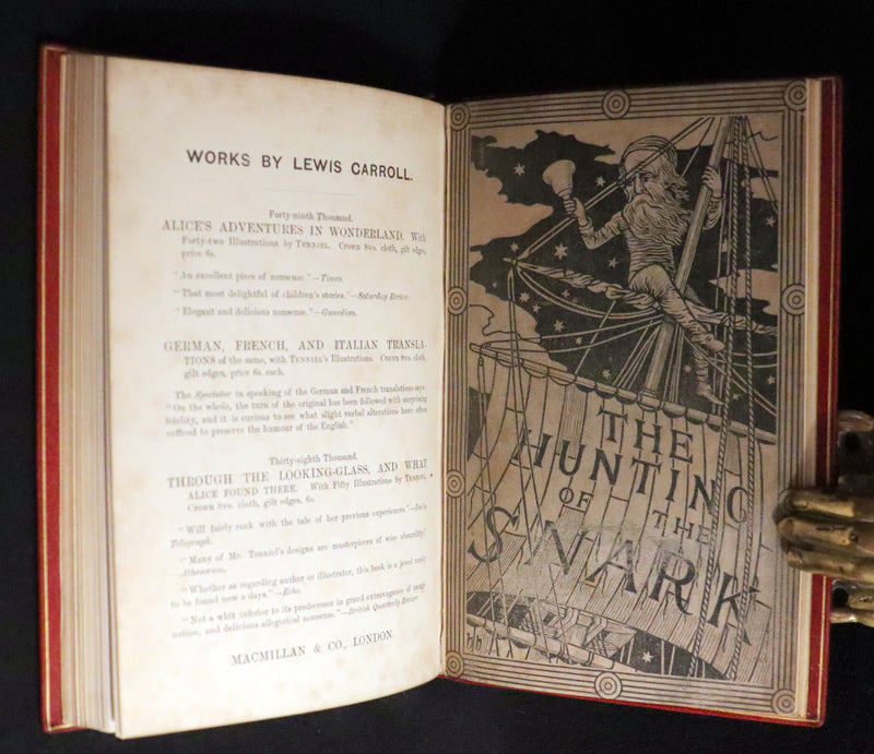 1876 Rare First Edition - The Hunting of the SNARK by Lewis Carroll bound by Sangorski & Sutcliffe.