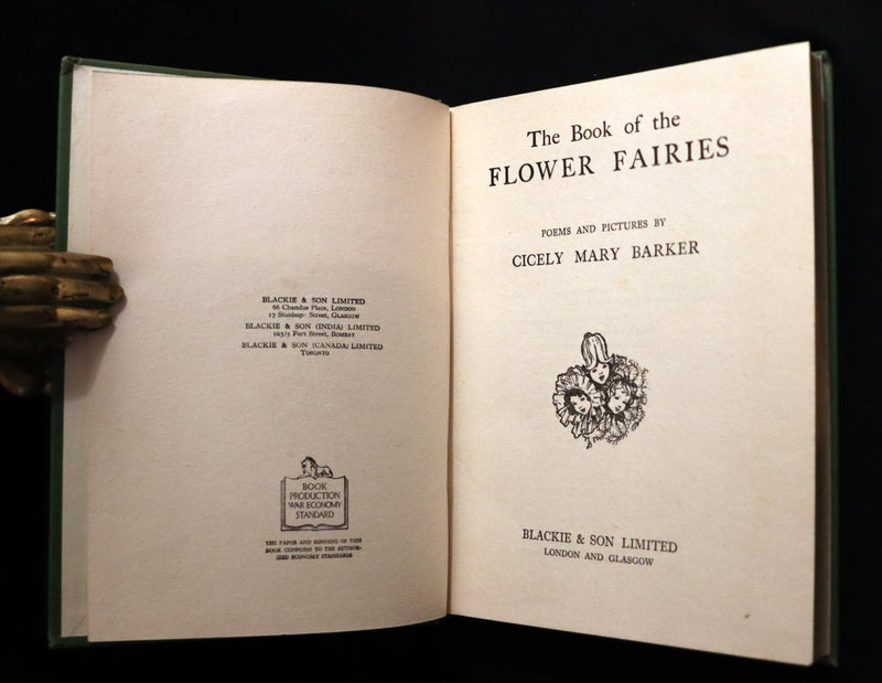 1942 Rare Book - THE BOOK OF THE FLOWER FAIRIES by Cicely Mary Barker.