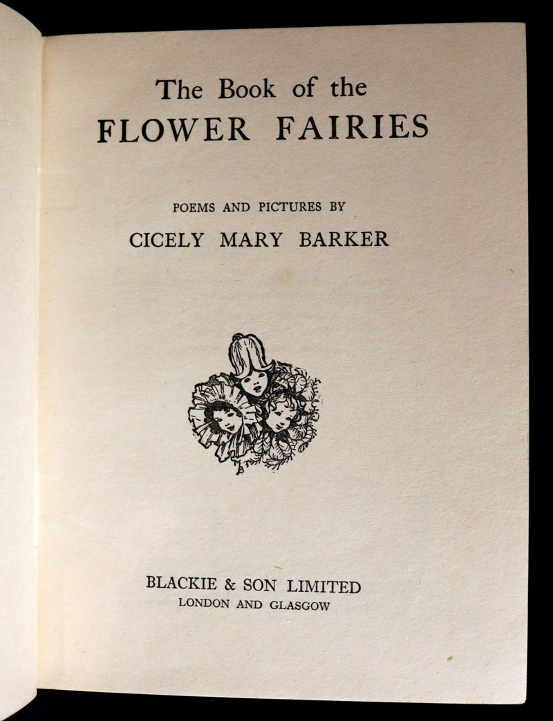 1942 Rare Book - THE BOOK OF THE FLOWER FAIRIES by Cicely Mary Barker.