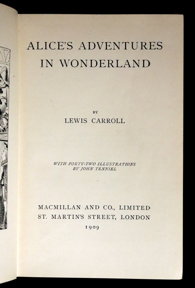1909 Scarce "Miniature Edition" - Alice's Adventures in Wonderland by Lewis Carroll.