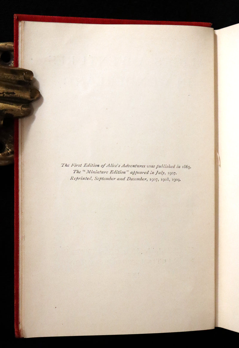 1909 Scarce "Miniature Edition" - Alice's Adventures in Wonderland by Lewis Carroll.