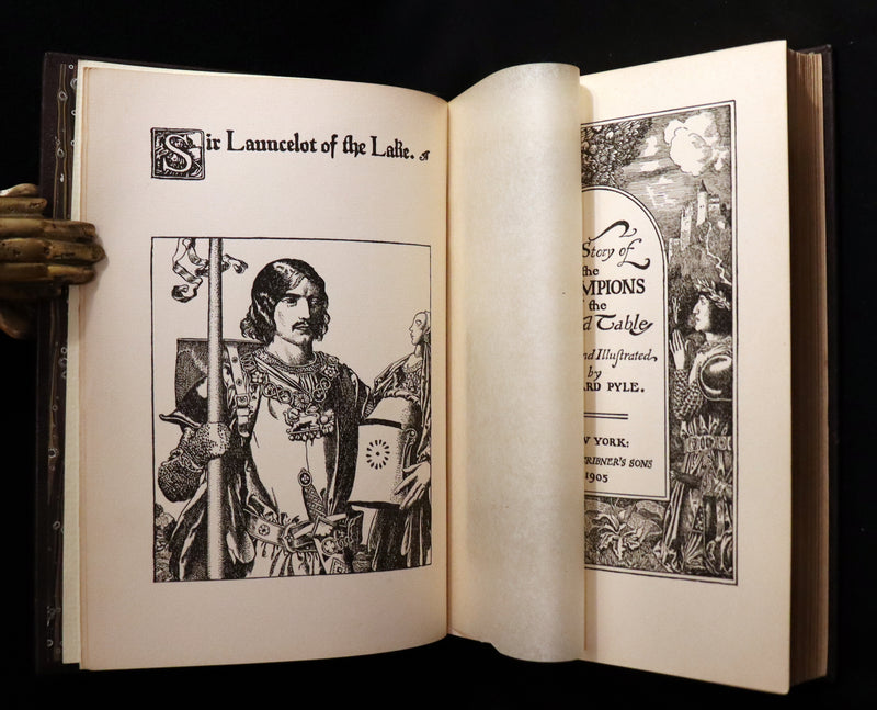 1905 Rare First Edition - King Arthur Tales, THE STORY OF THE CHAMPIONS OF THE ROUND TABLE by Howard Pyle.