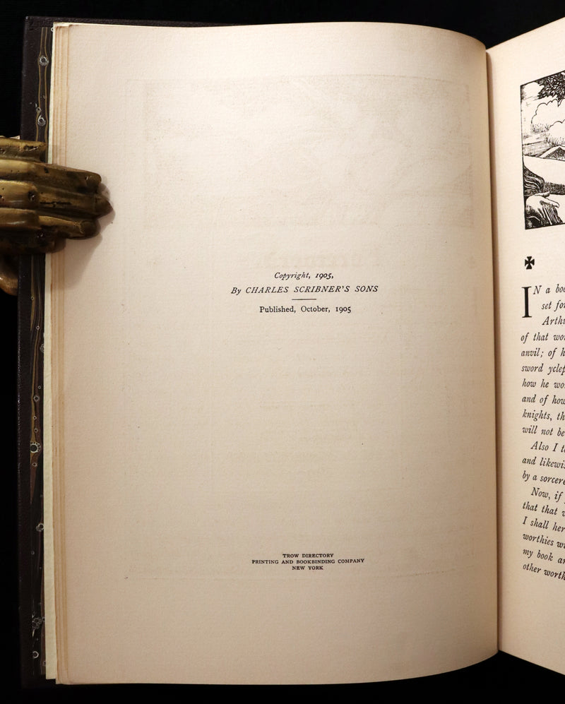 1905 Rare First Edition - King Arthur Tales, THE STORY OF THE CHAMPIONS OF THE ROUND TABLE by Howard Pyle.