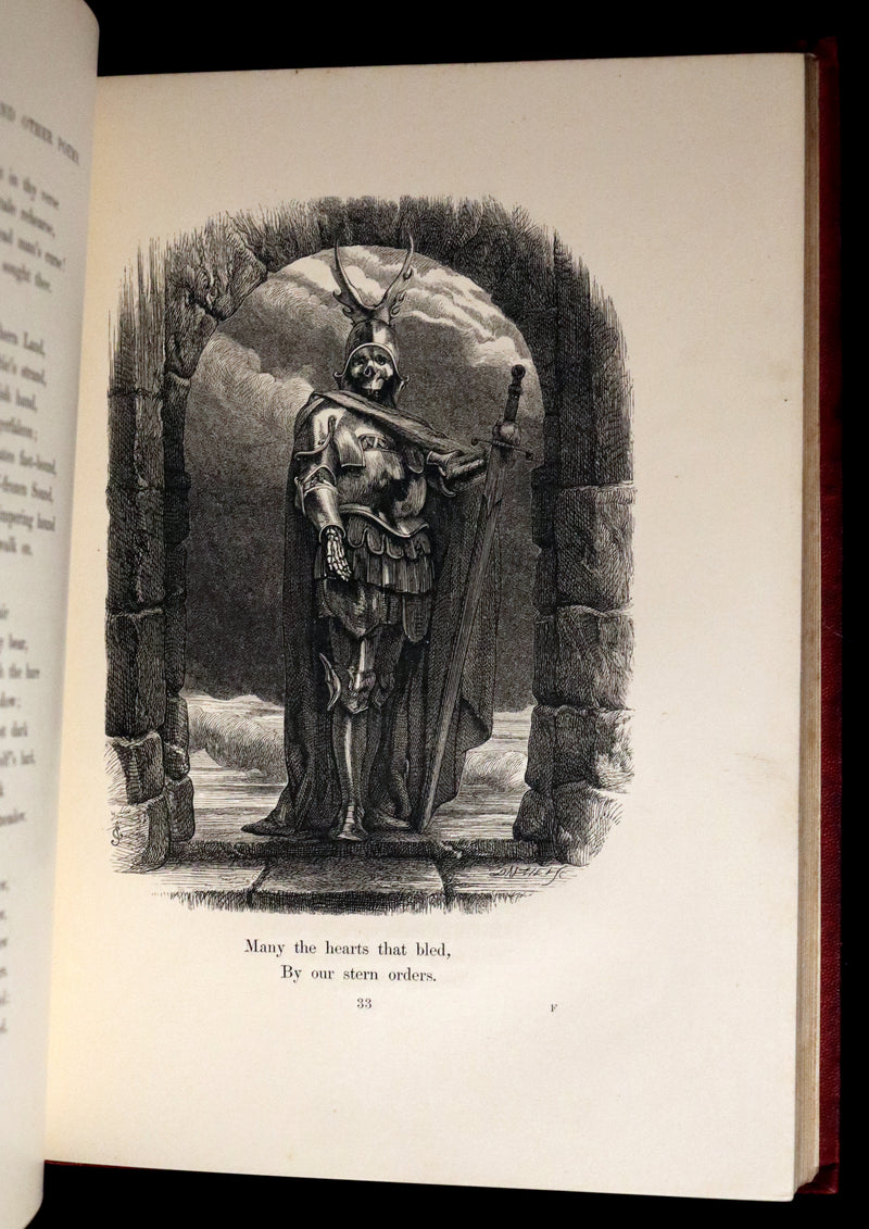 1858 Scarce Victorian Book - The VOICES OF THE NIGHT by Longfellow, illustrated by John Gilbert.