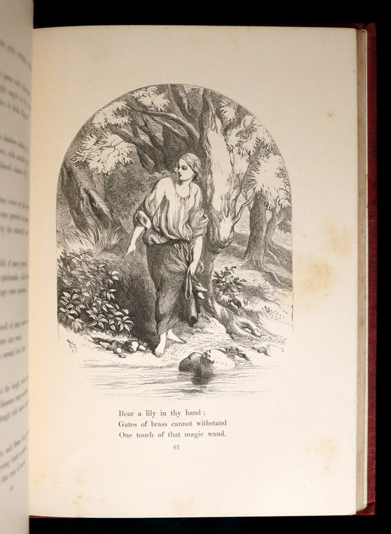 1858 Scarce Victorian Book - The VOICES OF THE NIGHT by Longfellow, illustrated by John Gilbert.