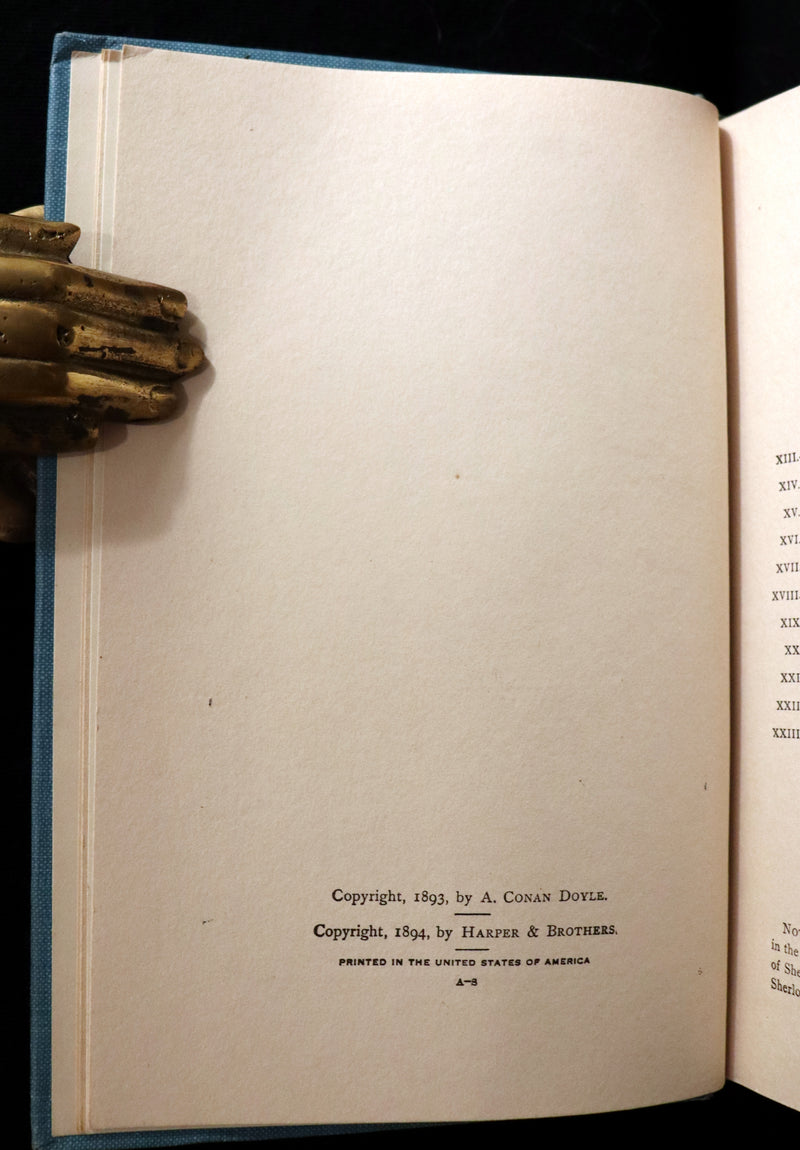 1900 Rare Book - The MEMOIRS of SHERLOCK HOLMES by Arthur Conan DOYLE. Illustrated.
