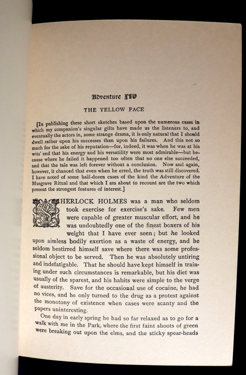 1900 Rare Book - The MEMOIRS of SHERLOCK HOLMES by Arthur Conan DOYLE. Illustrated.