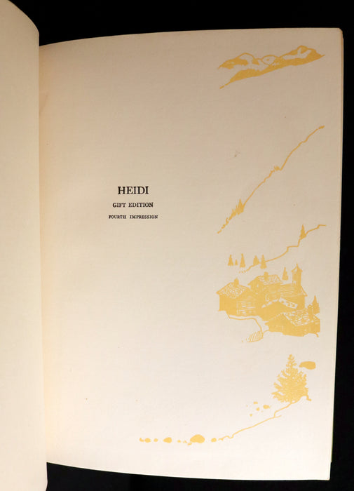 1919 Rare Book - HEIDI by Johanna Spyri illustrated in color by Maria L. Kirk. The Gift Edition.