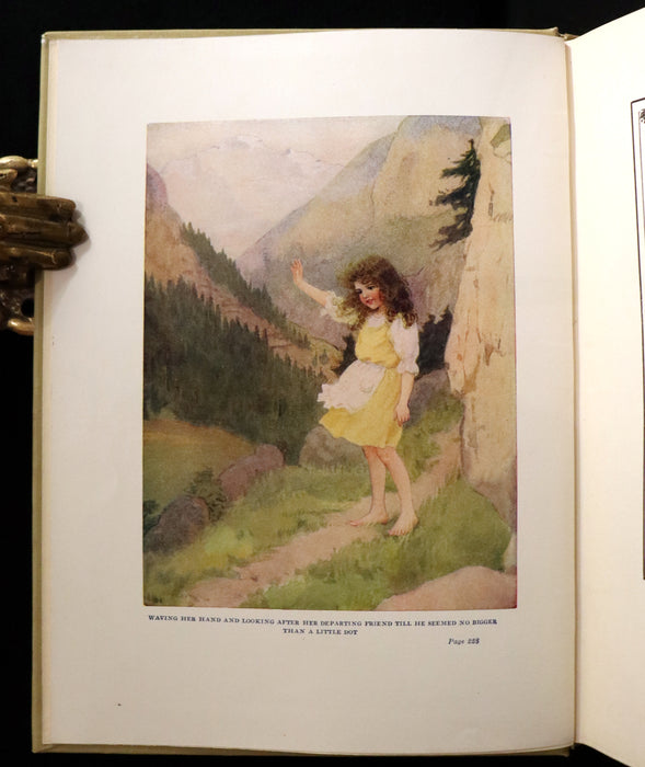 1919 Rare Book - HEIDI by Johanna Spyri illustrated in color by Maria L. Kirk. The Gift Edition.