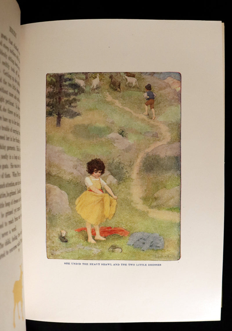 1919 Rare Book - HEIDI by Johanna Spyri illustrated in color by Maria L. Kirk. The Gift Edition.