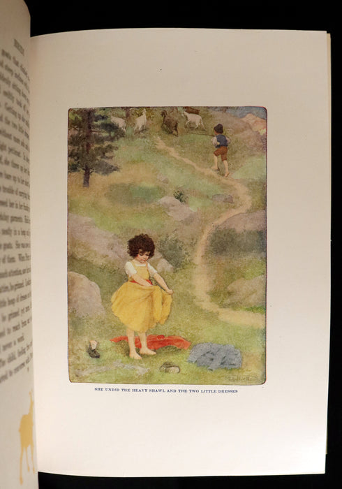 1919 Rare Book - HEIDI by Johanna Spyri illustrated in color by Maria L. Kirk. The Gift Edition.