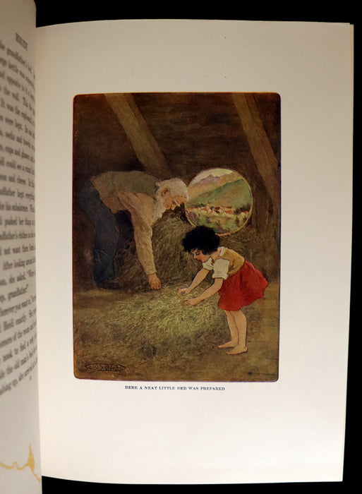 1919 Rare Book - HEIDI by Johanna Spyri illustrated in color by Maria L. Kirk. The Gift Edition.