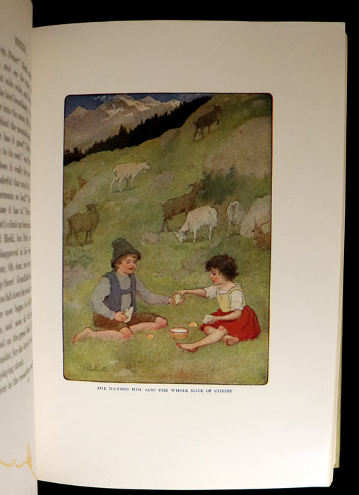 1919 Rare Book - HEIDI by Johanna Spyri illustrated in color by Maria L. Kirk. The Gift Edition.