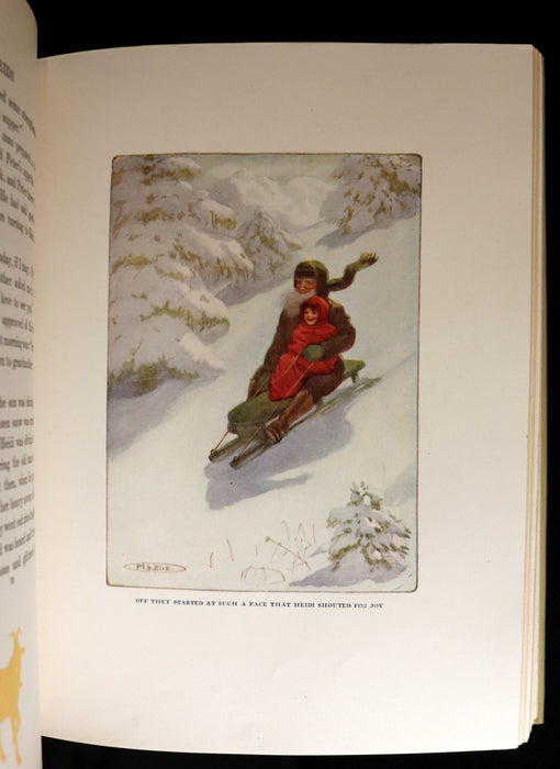 1919 Rare Book - HEIDI by Johanna Spyri illustrated in color by Maria L. Kirk. The Gift Edition.