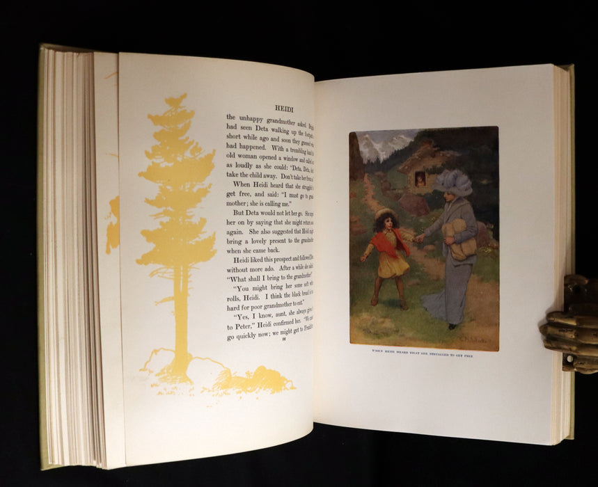 1919 Rare Book - HEIDI by Johanna Spyri illustrated in color by Maria L. Kirk. The Gift Edition.