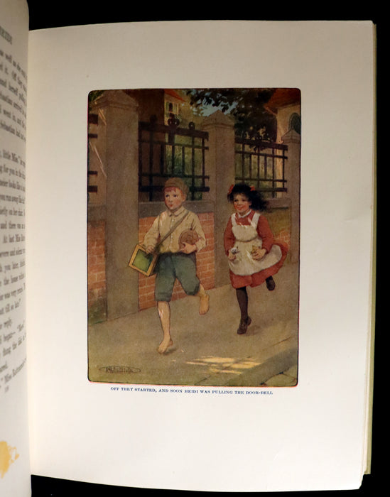 1919 Rare Book - HEIDI by Johanna Spyri illustrated in color by Maria L. Kirk. The Gift Edition.