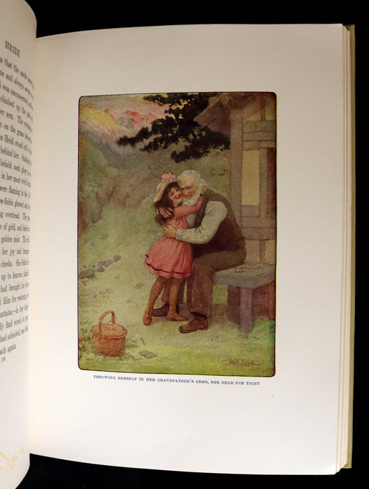 1919 Rare Book - HEIDI by Johanna Spyri illustrated in color by Maria L. Kirk. The Gift Edition.