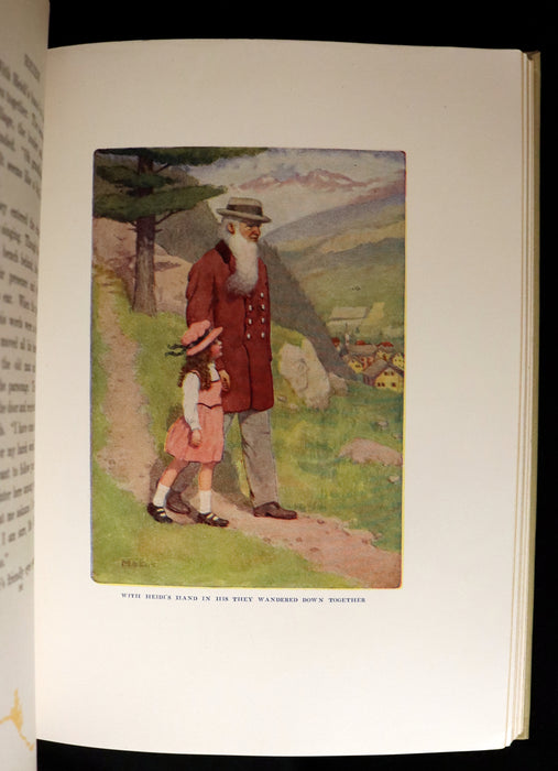 1919 Rare Book - HEIDI by Johanna Spyri illustrated in color by Maria L. Kirk. The Gift Edition.