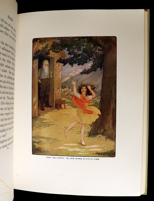 1919 Rare Book - HEIDI by Johanna Spyri illustrated in color by Maria L. Kirk. The Gift Edition.