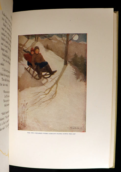 1919 Rare Book - HEIDI by Johanna Spyri illustrated in color by Maria L. Kirk. The Gift Edition.