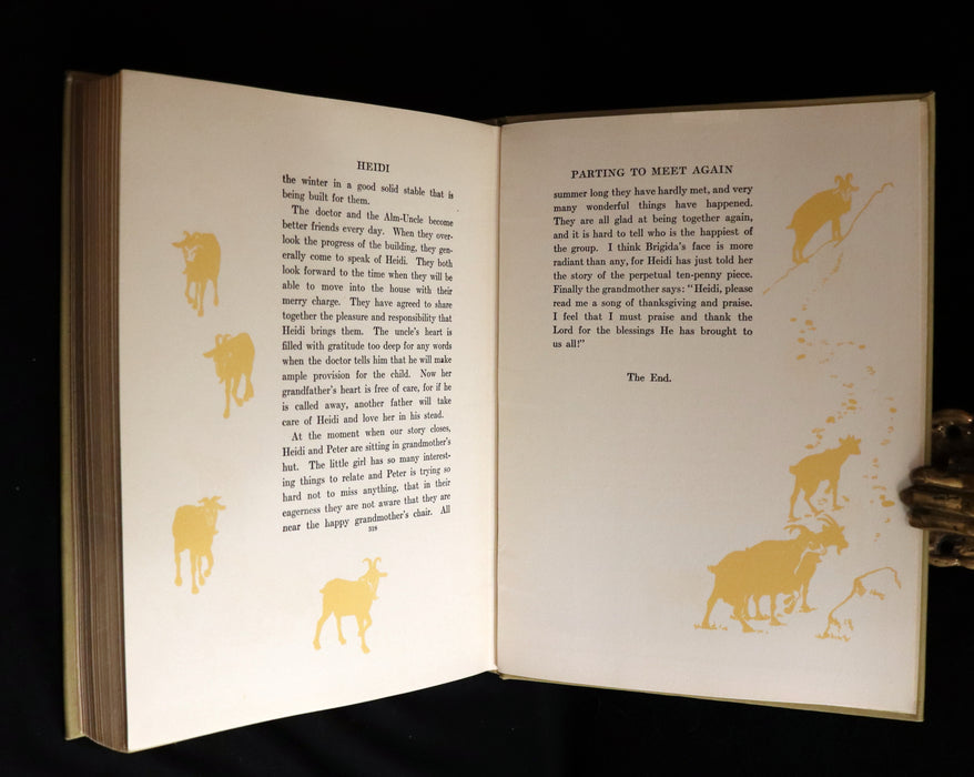 1919 Rare Book - HEIDI by Johanna Spyri illustrated in color by Maria L. Kirk. The Gift Edition.