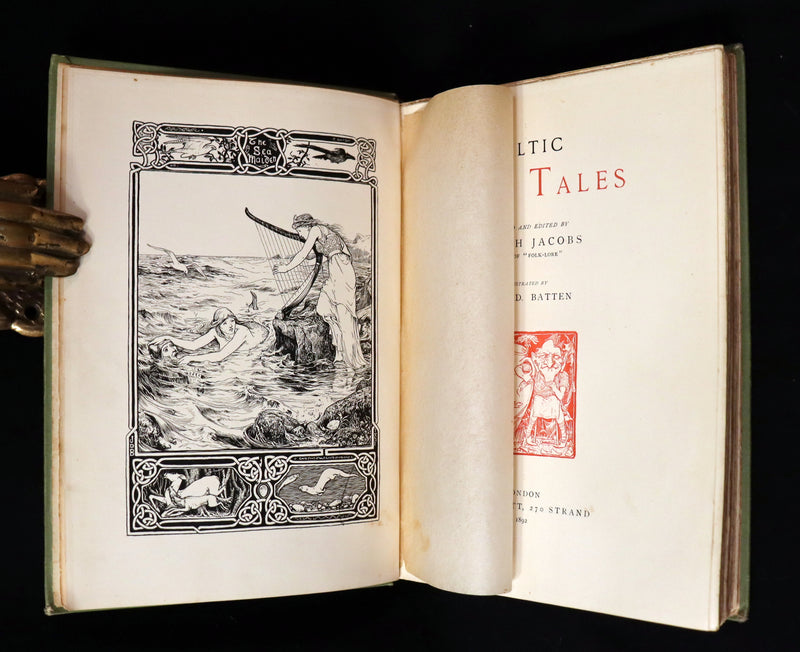 1892 Rare First Edition - CELTIC FAIRY TALES by J. Jacobs Illustrated by J.D. Batten.