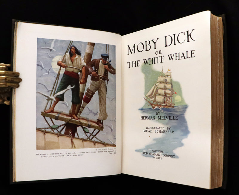 1922 Rare 1stED illustrated by Mead Schaeffer - MOBY DICK or The White Whale by Herman Melville.