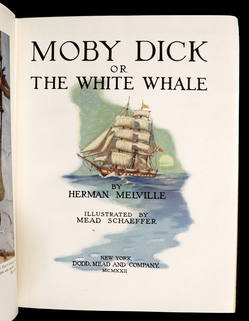 1922 Rare 1stED illustrated by Mead Schaeffer - MOBY DICK or The White Whale by Herman Melville.