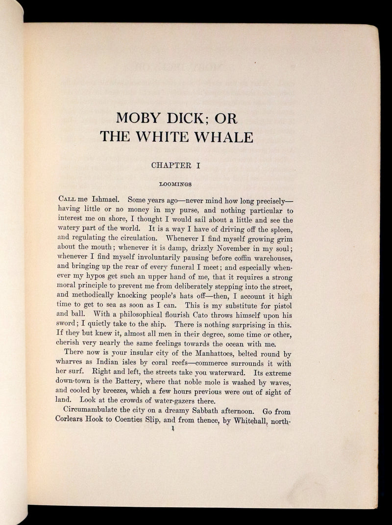 1922 Rare 1stED illustrated by Mead Schaeffer - MOBY DICK or The White Whale by Herman Melville.