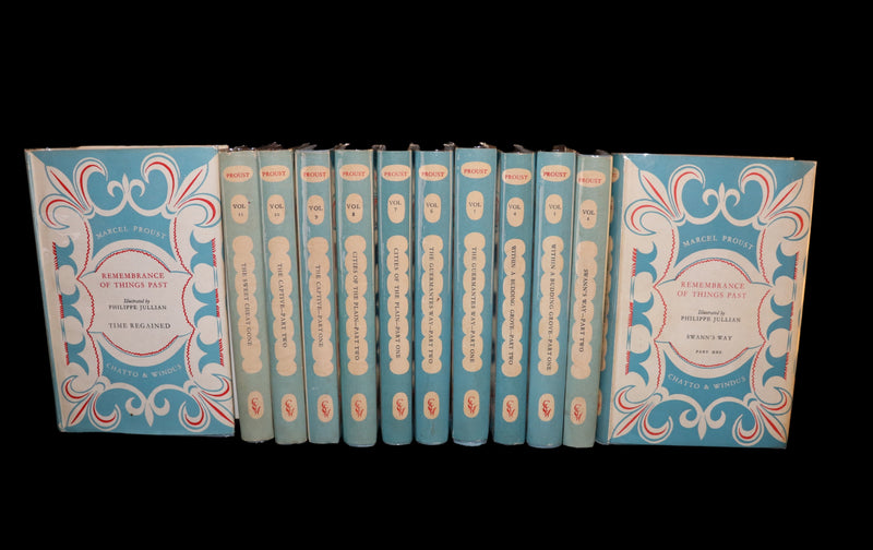 1966 Scarce Complete Book Set - Remembrance of Things Past (À la recherche du temps perdu) by Marcel Proust. Illustrated.
