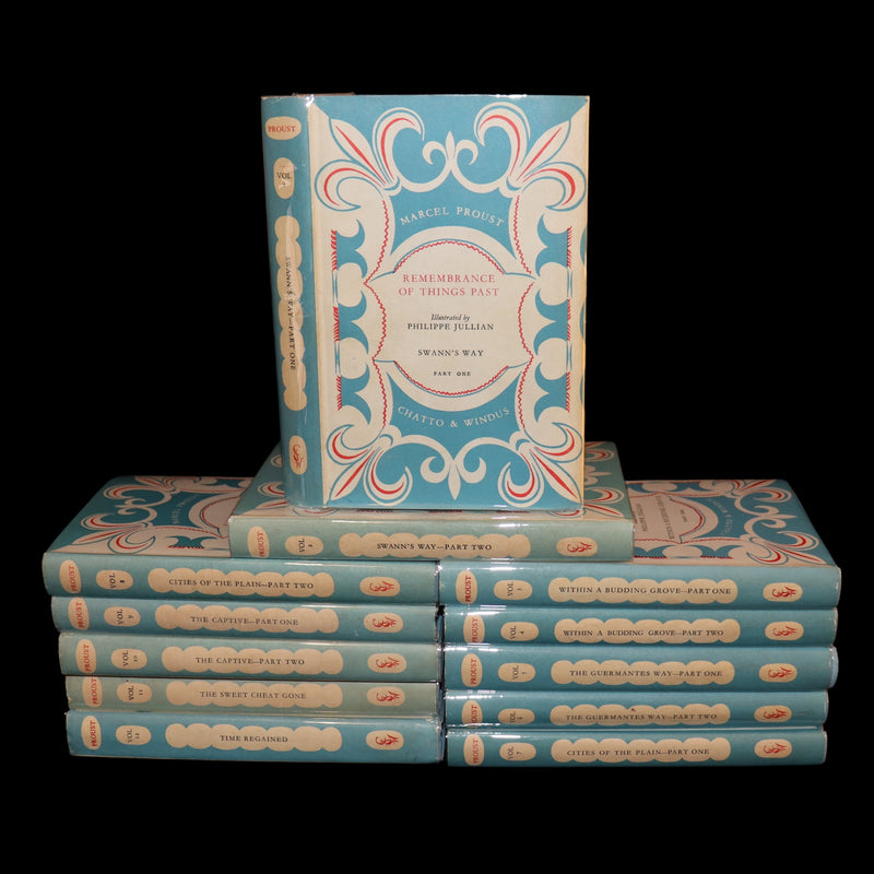 1966 Scarce Complete Book Set - Remembrance of Things Past (À la recherche du temps perdu) by Marcel Proust. Illustrated.