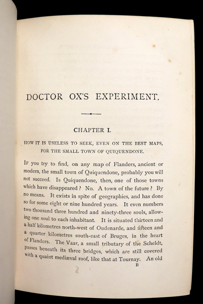 1875 Rare Second Edition - JULES VERNE - Dr. Ox's Experiment and Other Stories.
