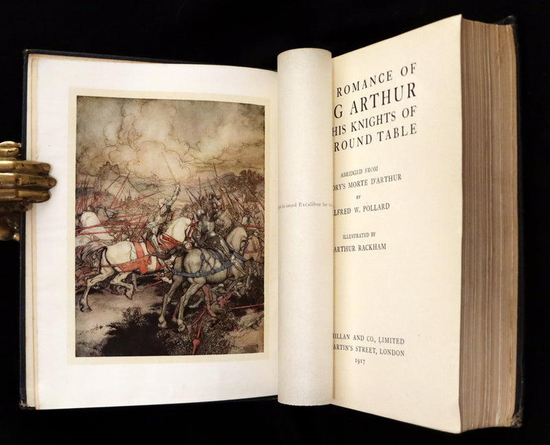 1917 Rare First Edition Book - The Romance of King Arthur and His Knights of the Round Table illustrated by RACKHAM.