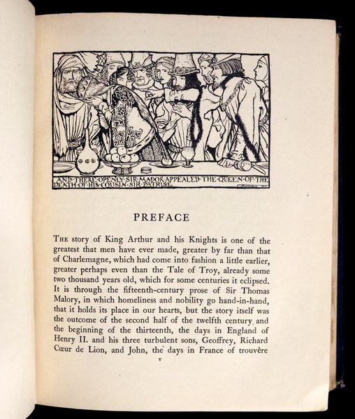 1917 Rare First Edition Book - The Romance of King Arthur and His Knights of the Round Table illustrated by RACKHAM.