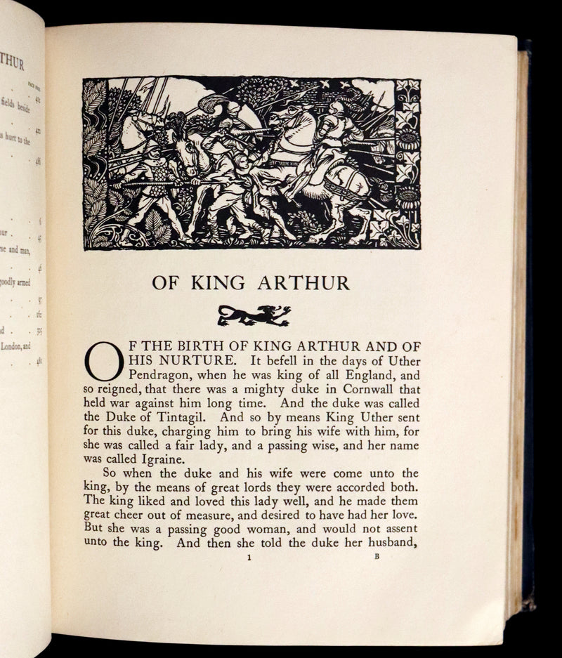 1917 Rare First Edition Book - The Romance of King Arthur and His Knights of the Round Table illustrated by RACKHAM.