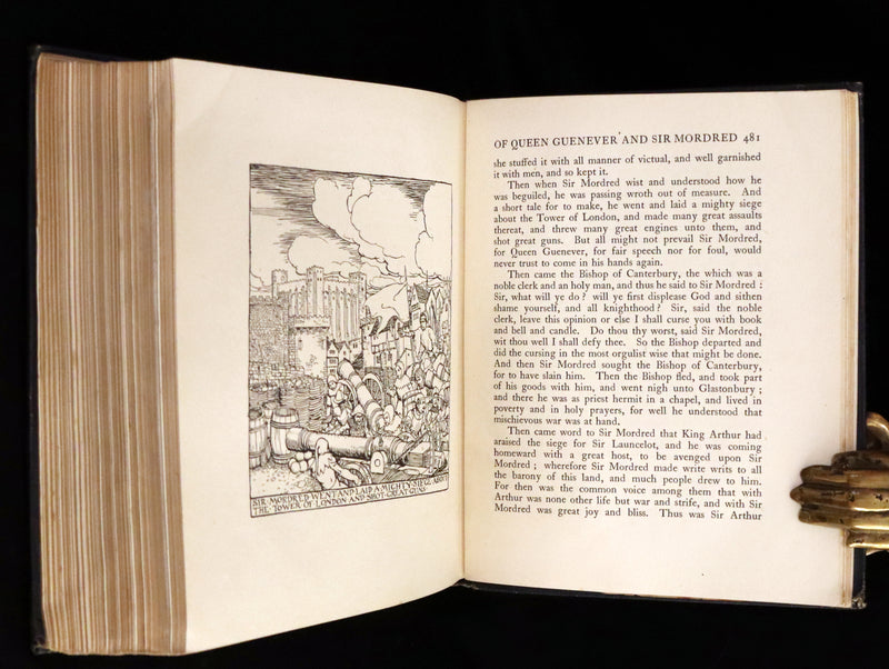 1917 Rare First Edition Book - The Romance of King Arthur and His Knights of the Round Table illustrated by RACKHAM.
