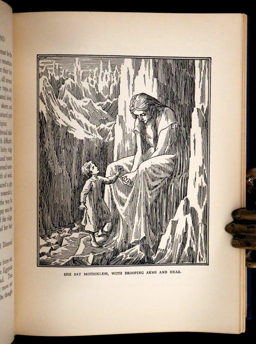 1924 Rare First Edition - AT THE BACK OF THE NORTH WIND Illustrated by Francis Donkin Bedford.