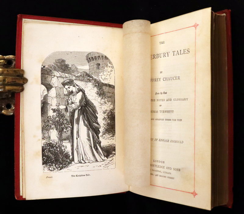 1880 Rare Victorian Book - The Canterbury Tales by Chaucer illustrated by Corbould.